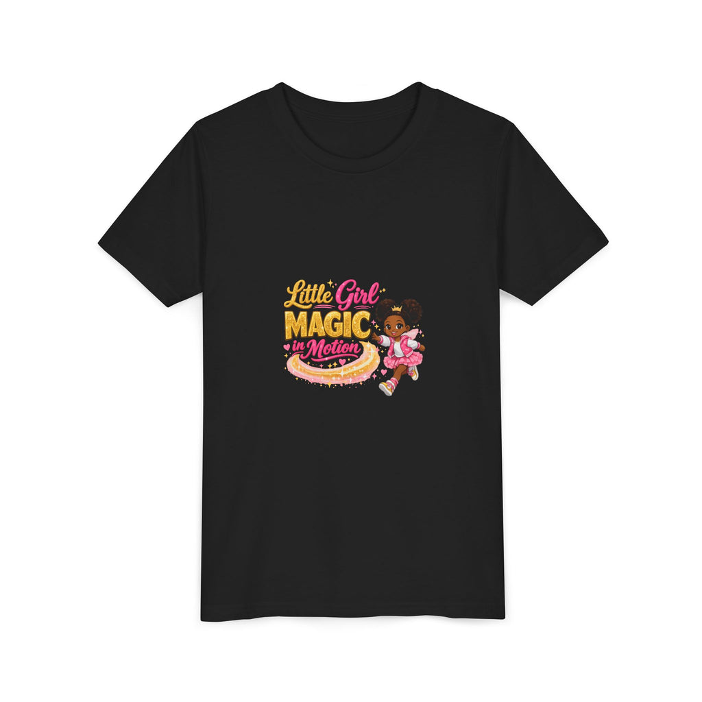 Little Girl Magic in Motion Youth Tee — Cute Ballet Princess Shirt for Kids