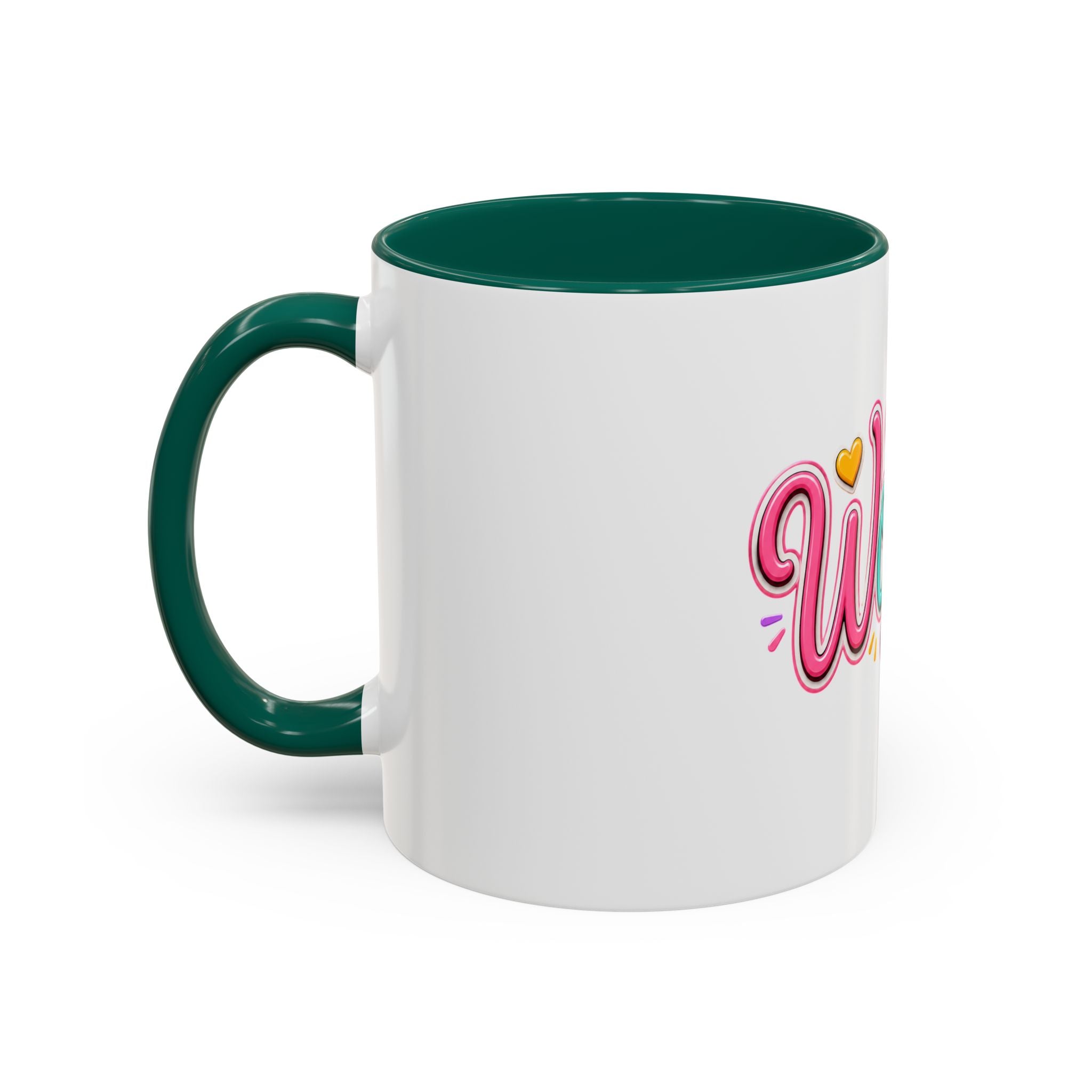 Worthy Colorful Ceramic Mug — Inspirational Heart Design (11oz & 15oz)