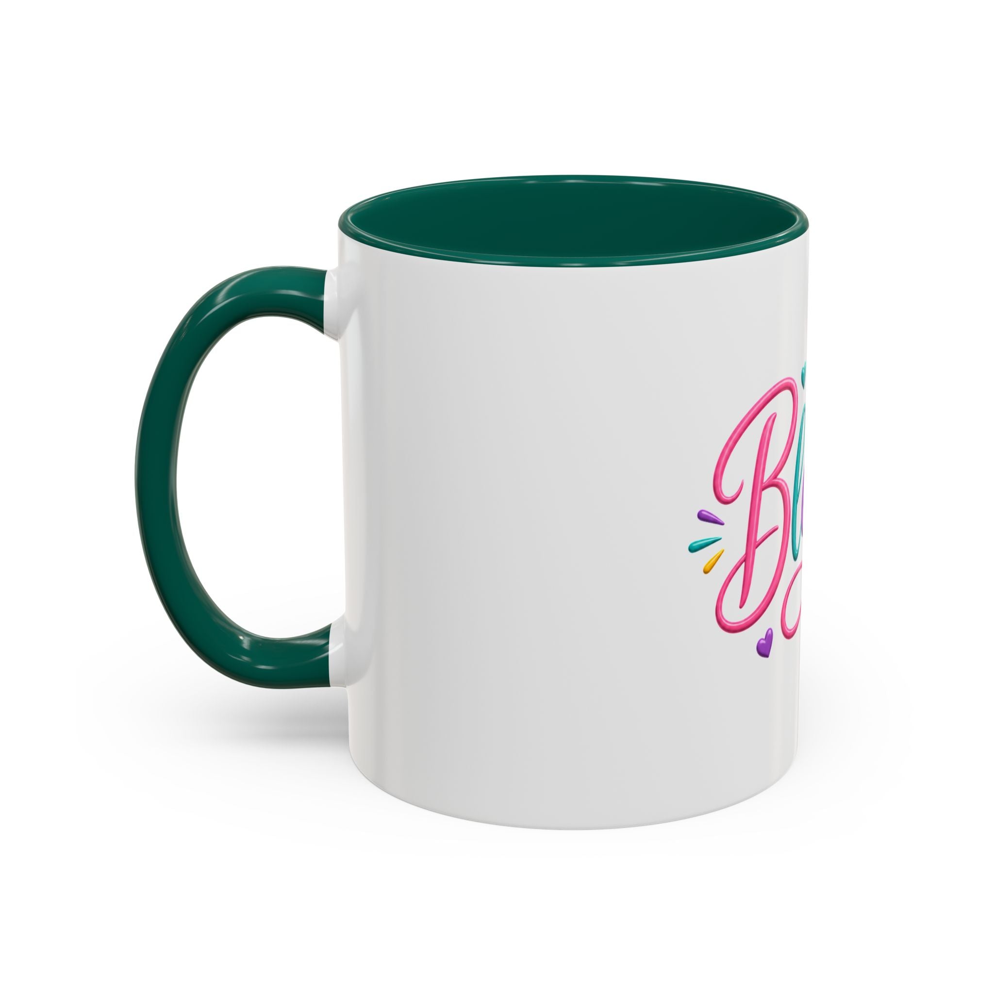 Blessed Colorful Mug (11oz & 15oz) — Rainbow Hearts Coffee Cup