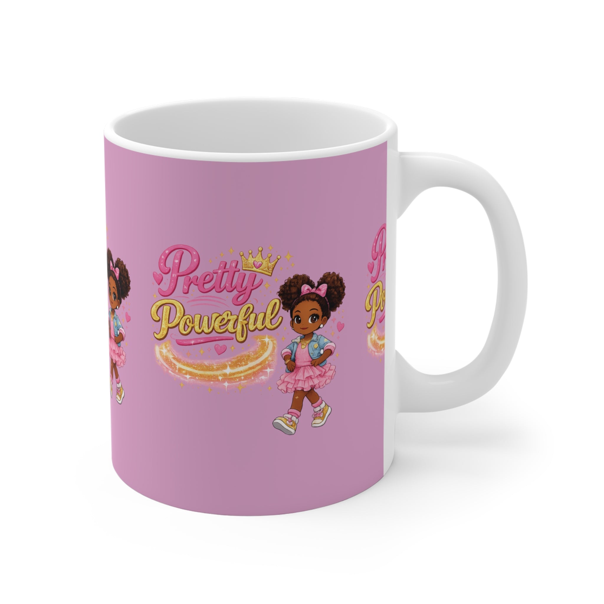 Pretty Powerful Pink Mug — Cute Empowerment Coffee Cup for Girls