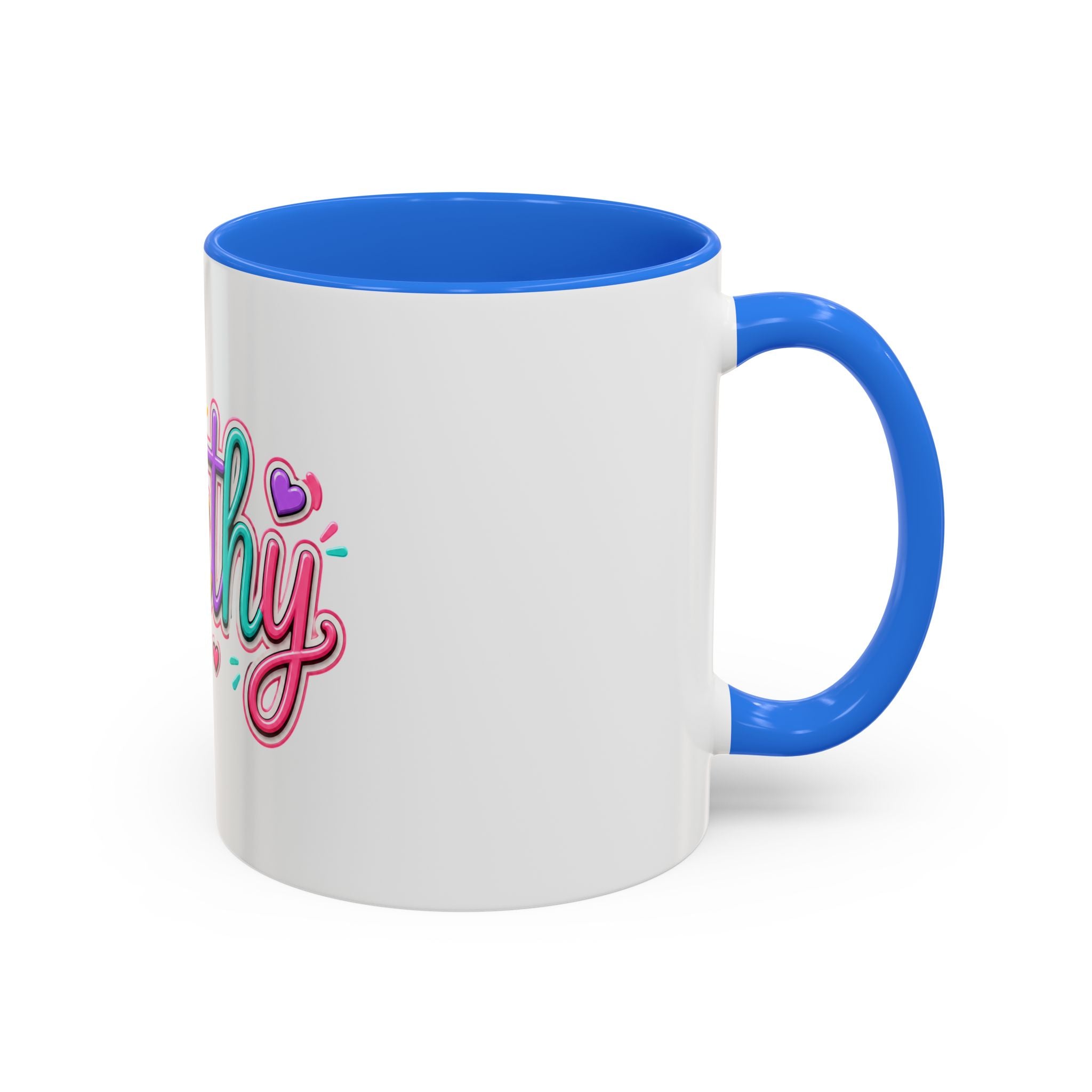 Worthy Colorful Ceramic Mug — Inspirational Heart Design (11oz & 15oz)