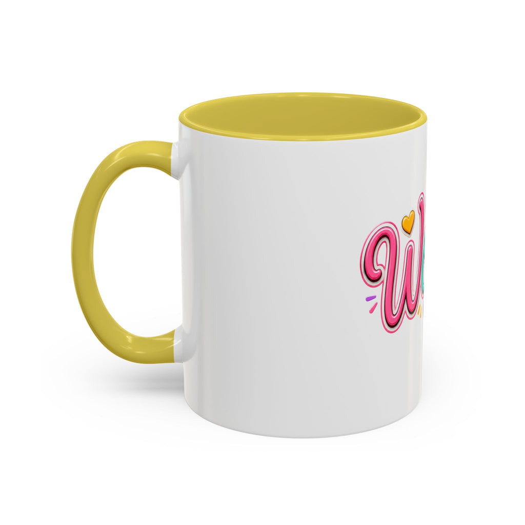 Worthy Colorful Ceramic Mug — Inspirational Heart Design (11oz & 15oz)