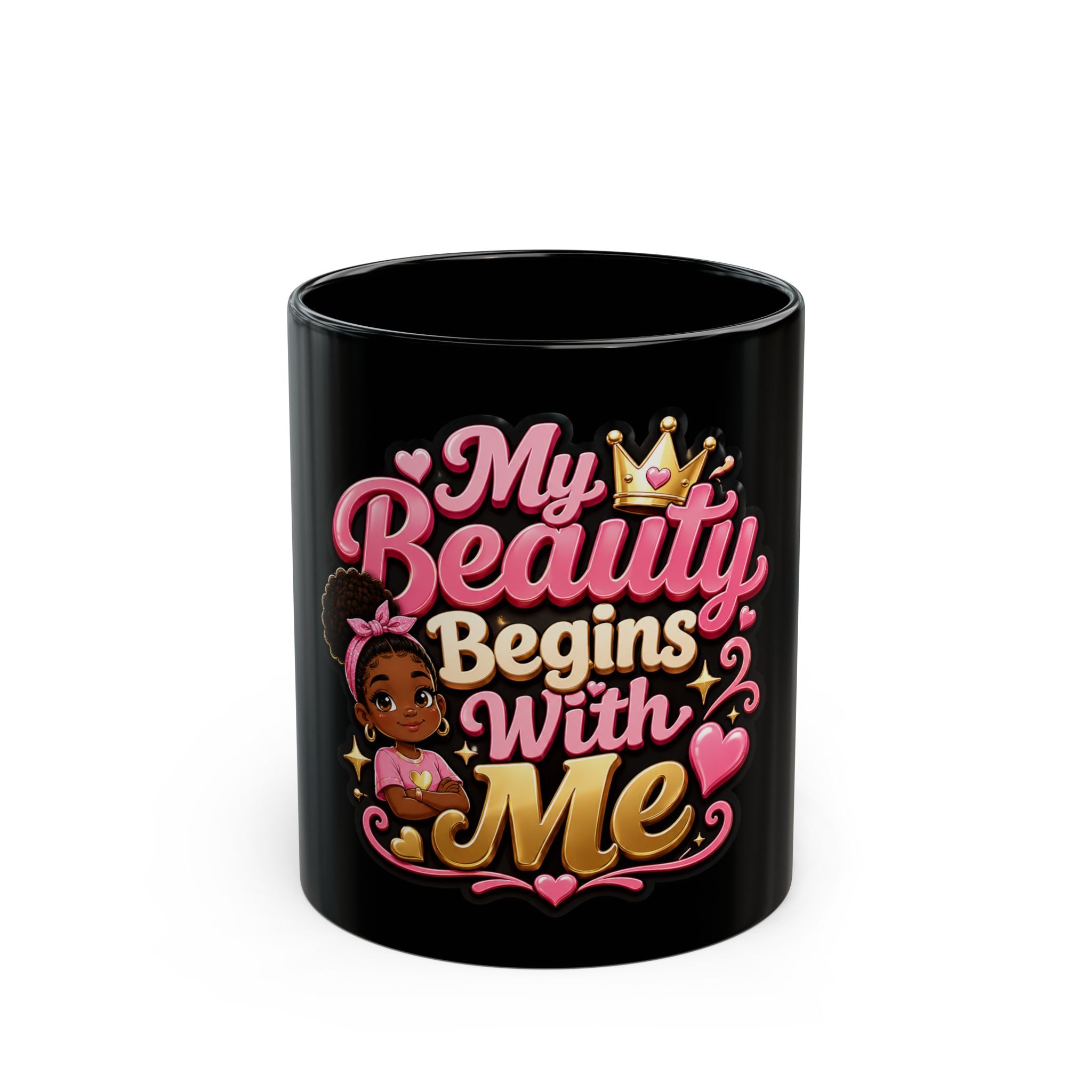 My Beauty Begins With Me Mug – Inspirational Cup for Girls