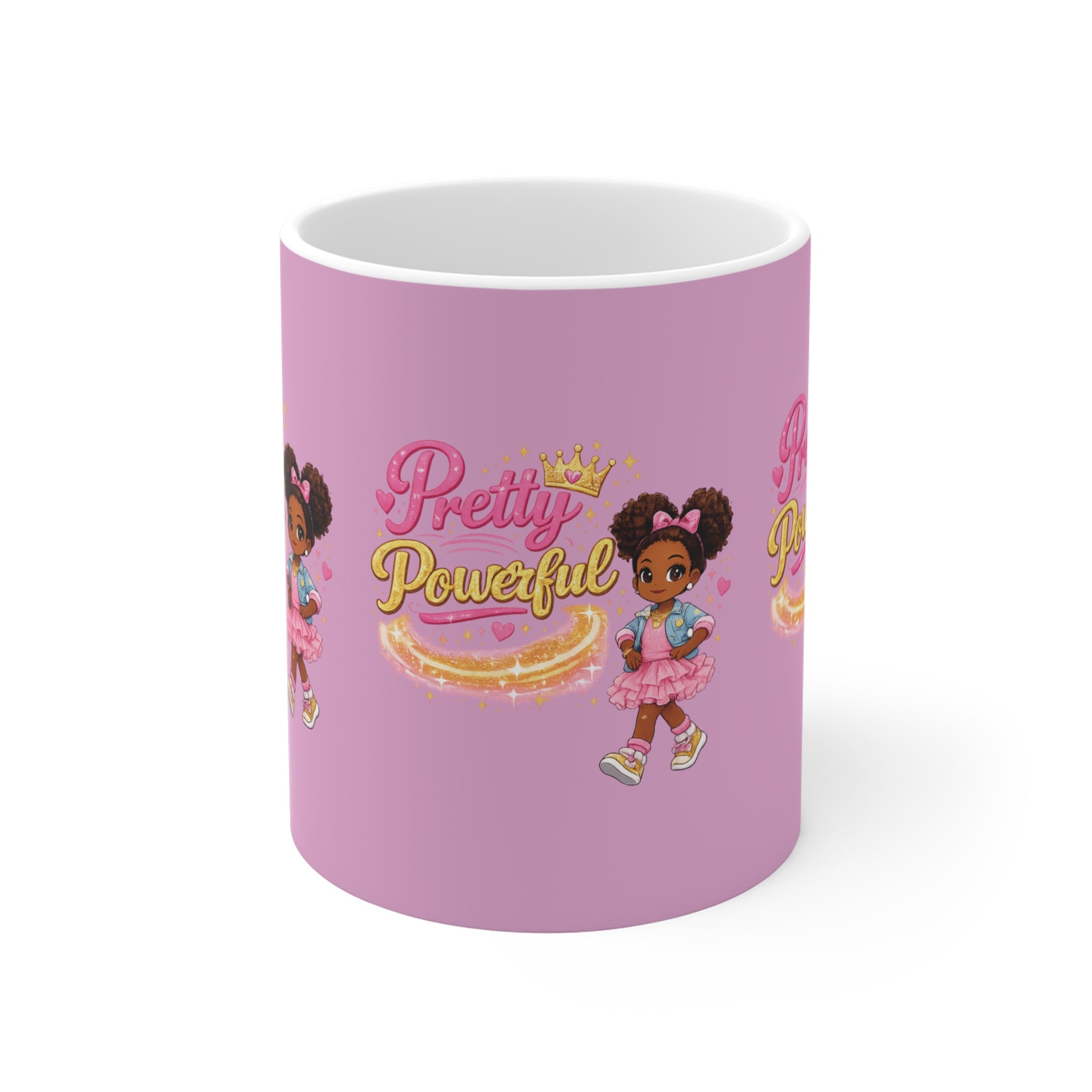 Pretty Powerful Pink Mug — Cute Empowerment Coffee Cup for Girls