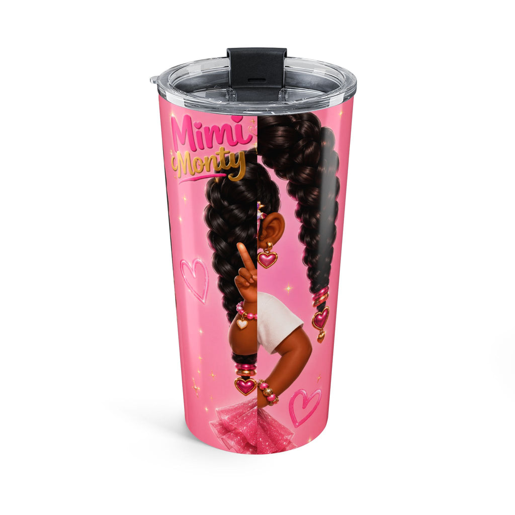 20oz Pink Mimi Mommy Tumbler — Cute Girl Graphic Insulated Travel Cup