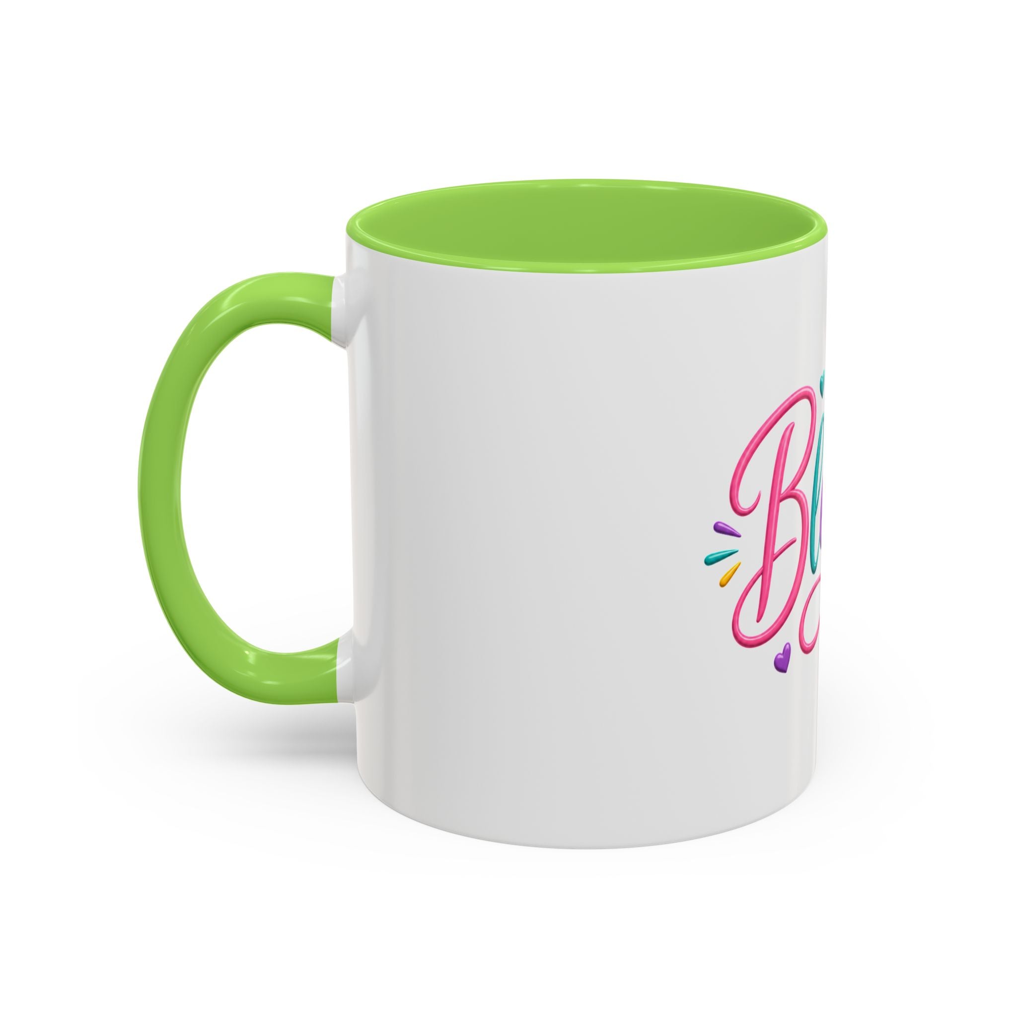 Blessed Colorful Mug (11oz & 15oz) — Rainbow Hearts Coffee Cup