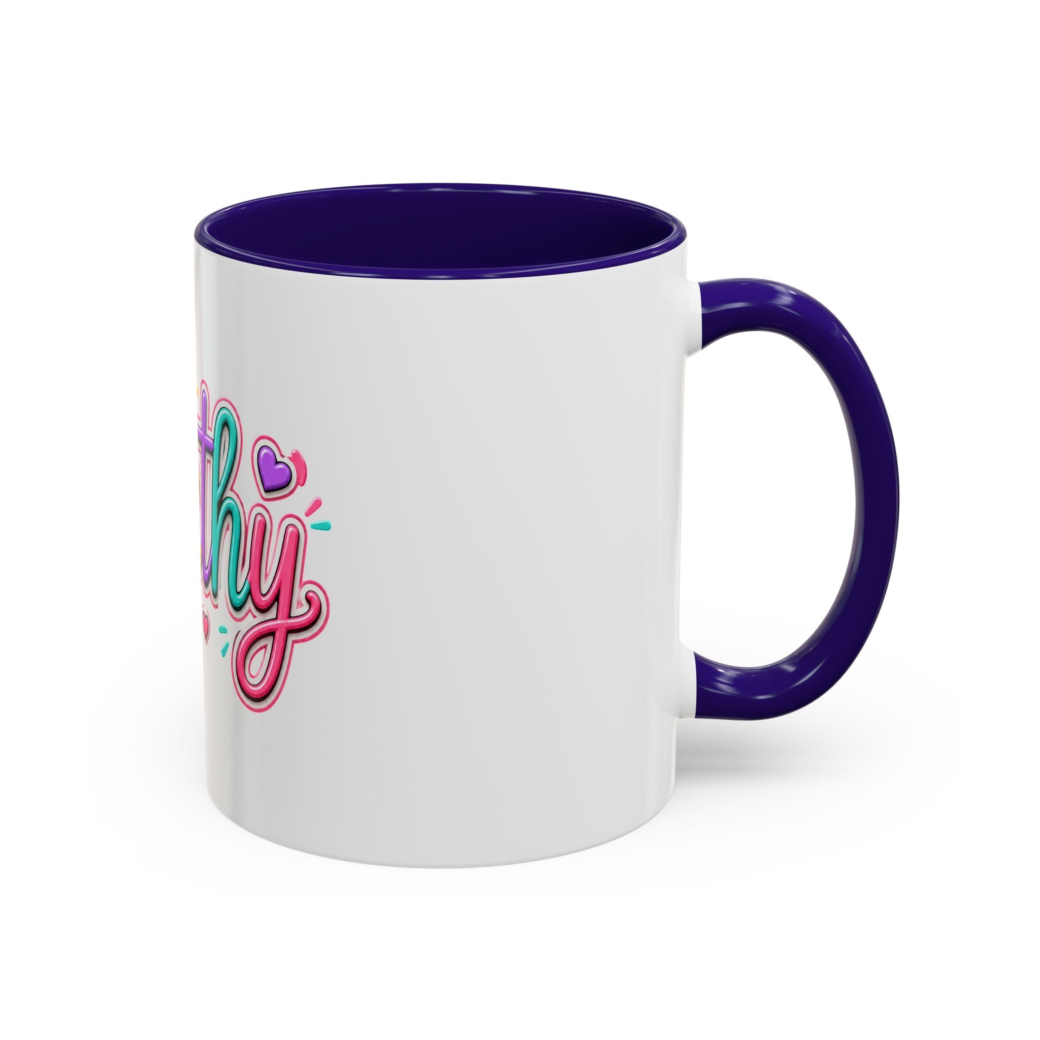 Worthy Colorful Ceramic Mug — Inspirational Heart Design (11oz & 15oz)