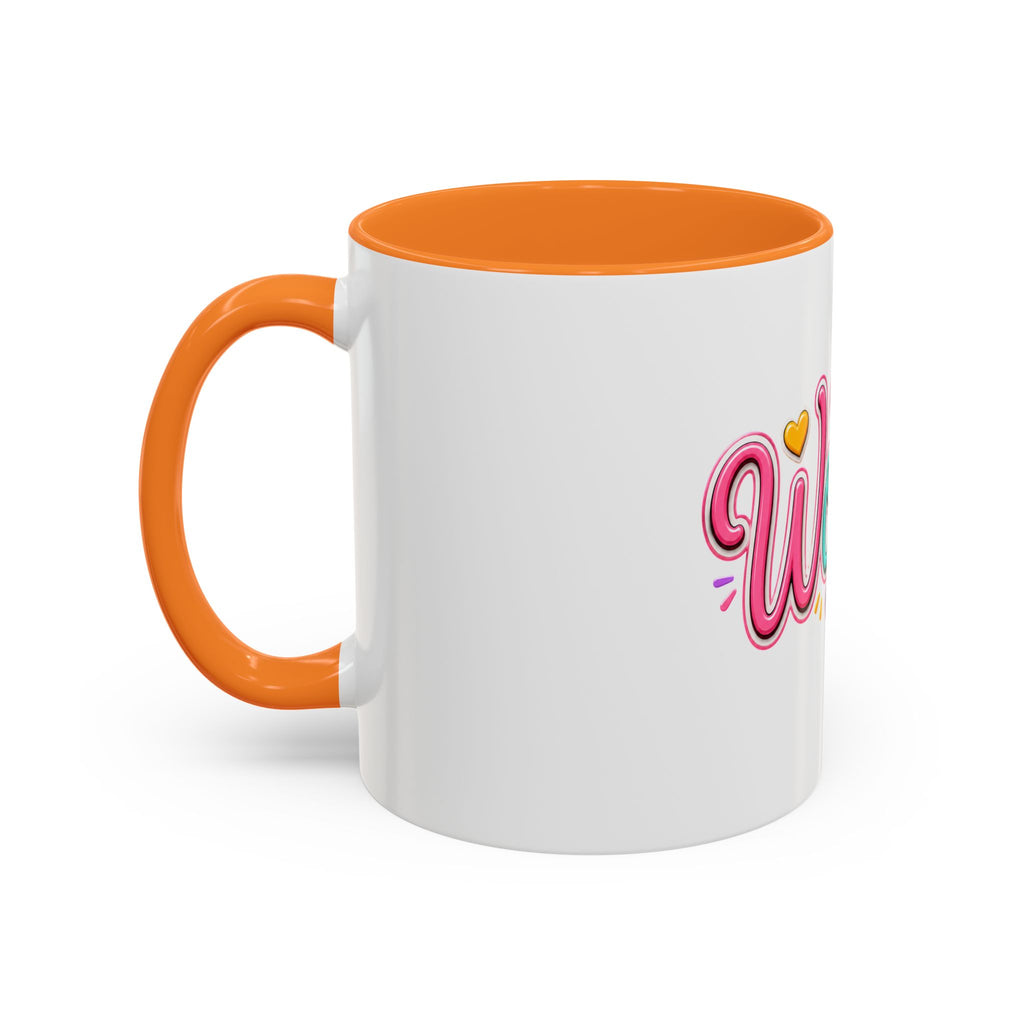 Worthy Colorful Ceramic Mug — Inspirational Heart Design (11oz & 15oz)