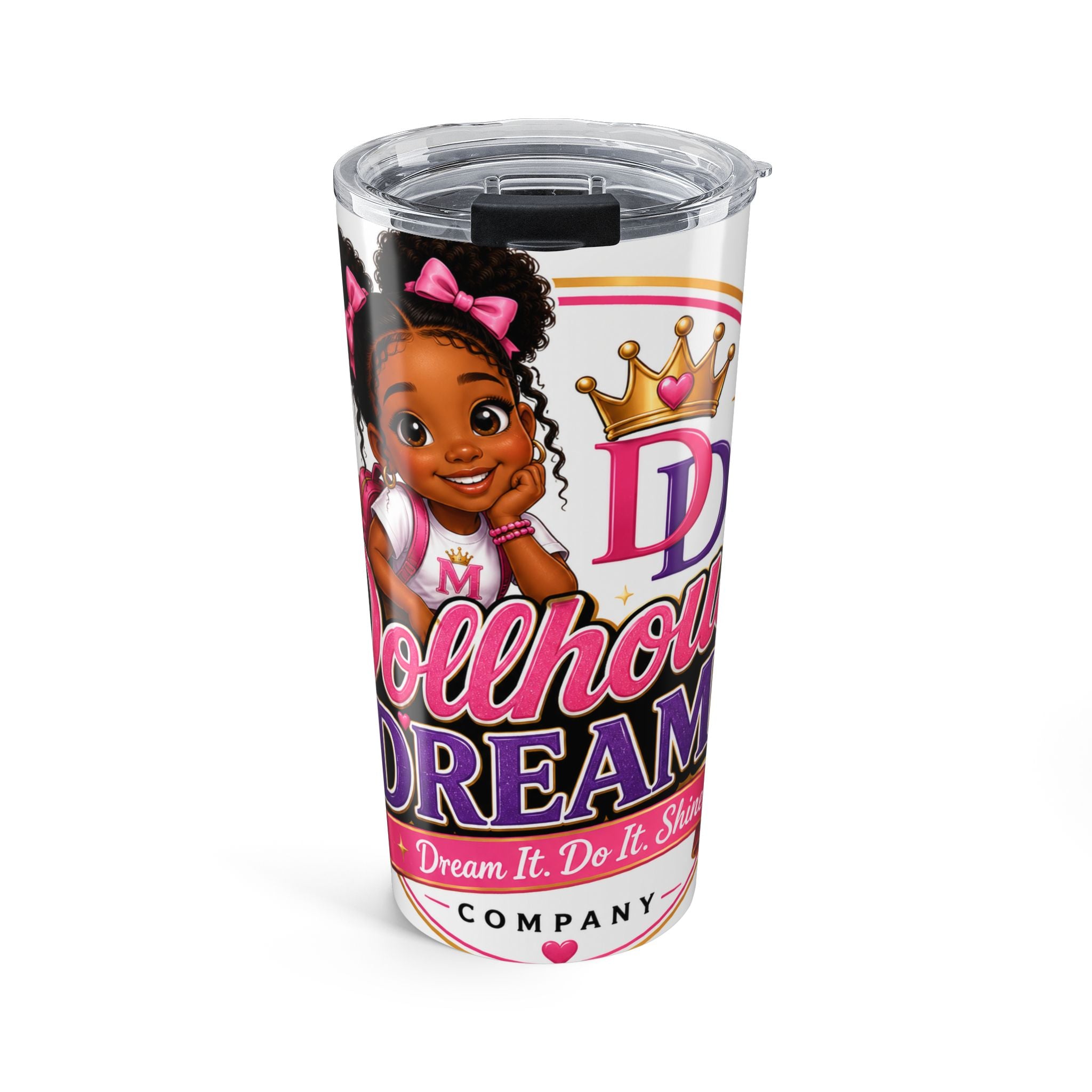 20oz Tumbler — Dollhouse Dreams Cute Princess Girl Graphic Travel Mug