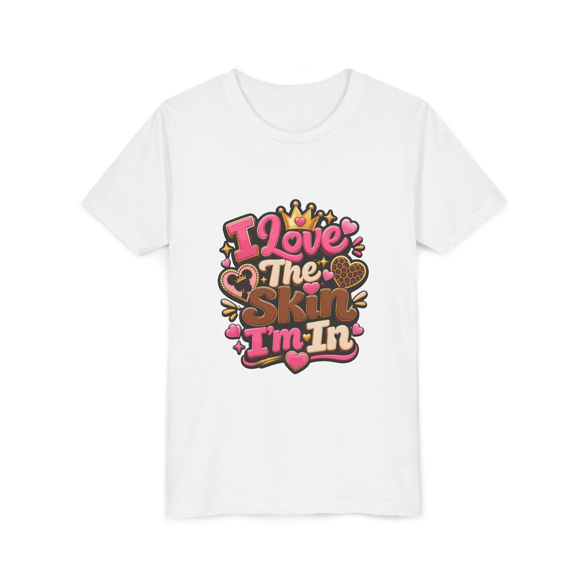 Youth Tee — "I Love The Skin I'm In" Positive Self-Love Graphic Shirt