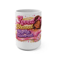 Loved Blessed Highly Favored Mug — Inspirational Coffee Cup for Girls
