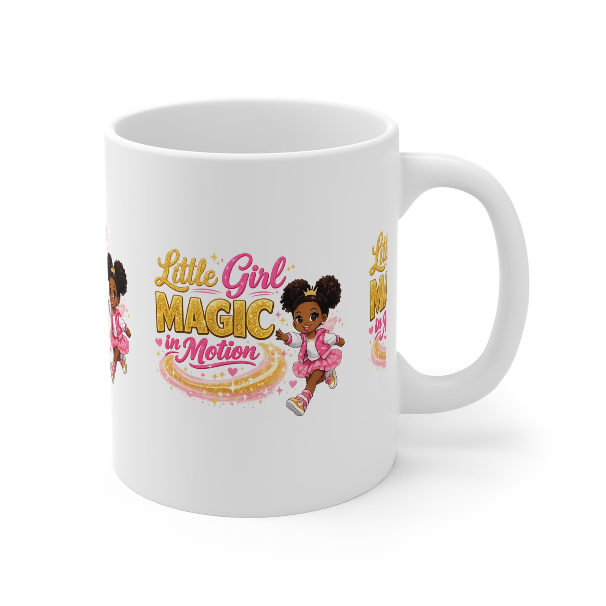 Little Girl Magic in Motion Mug — Cute Inspirational Kids Coffee Cup