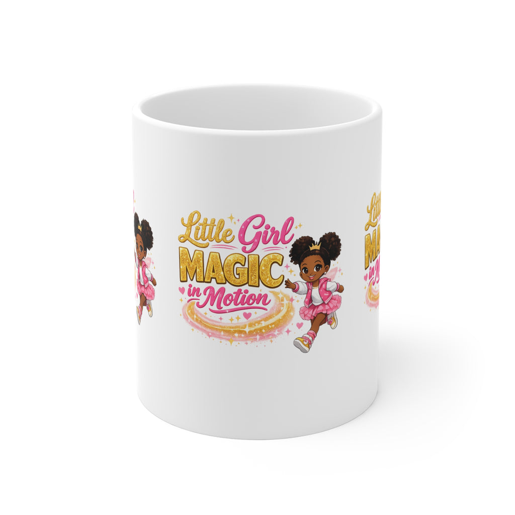 Little Girl Magic in Motion Mug — Cute Inspirational Kids Coffee Cup