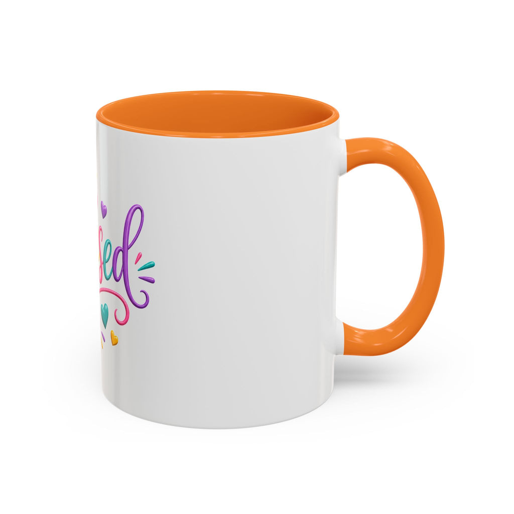 Blessed Colorful Mug (11oz & 15oz) — Rainbow Hearts Coffee Cup