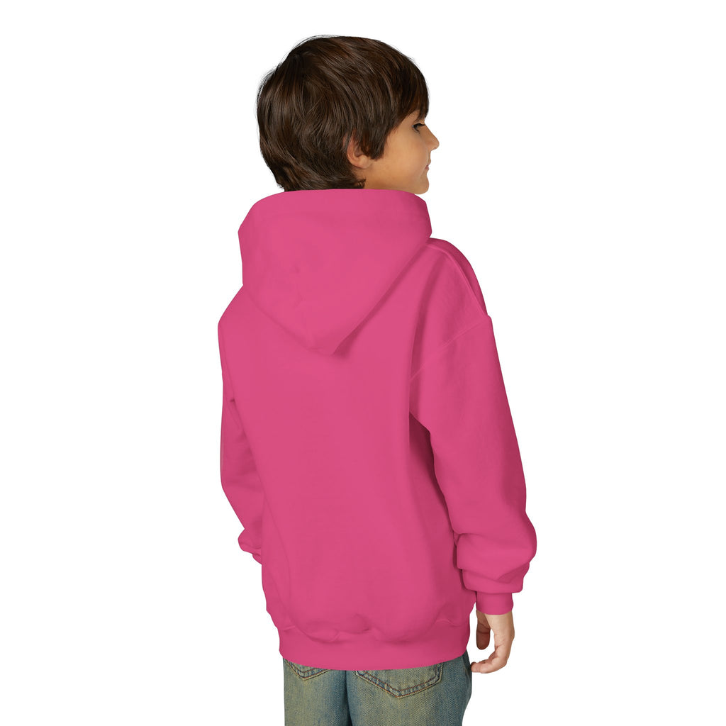 Youth Hoodie — "I Shine Different" Cute Pink Glitter Text Kids Pullover