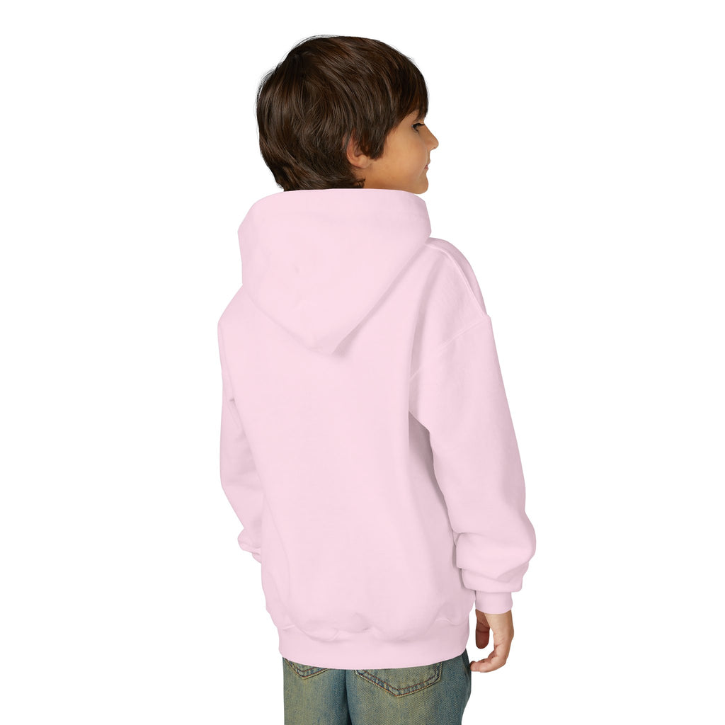 Youth Hoodie — "I Shine Different" Cute Pink Glitter Text Kids Pullover