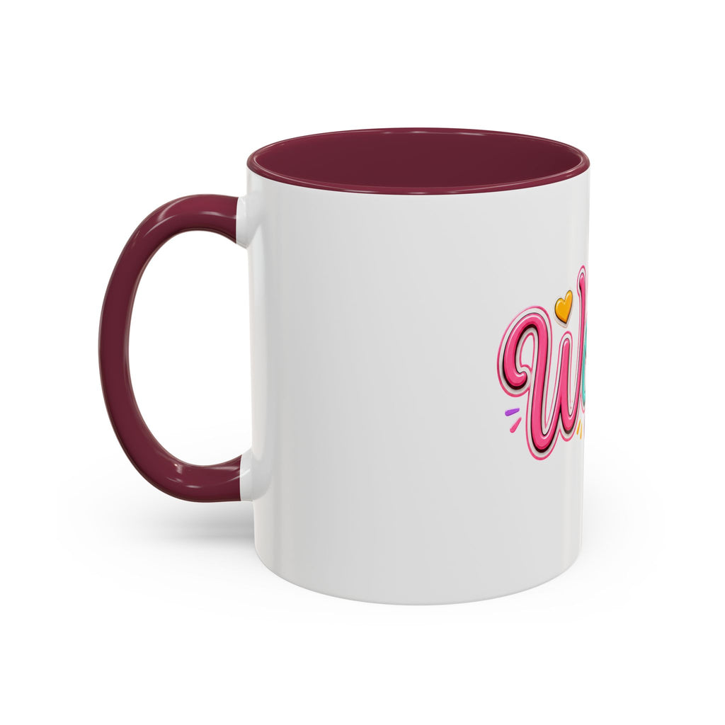 Worthy Colorful Ceramic Mug — Inspirational Heart Design (11oz & 15oz)