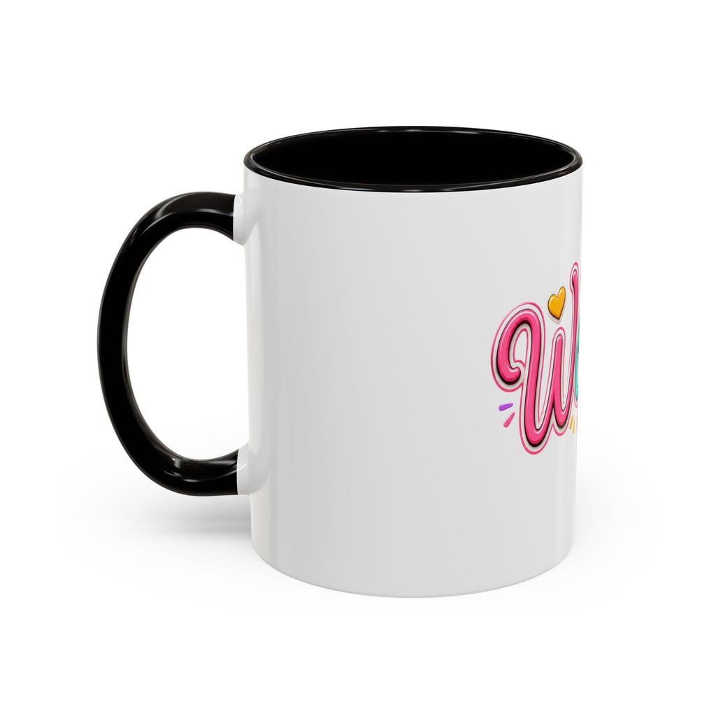 Worthy Colorful Ceramic Mug — Inspirational Heart Design (11oz & 15oz)
