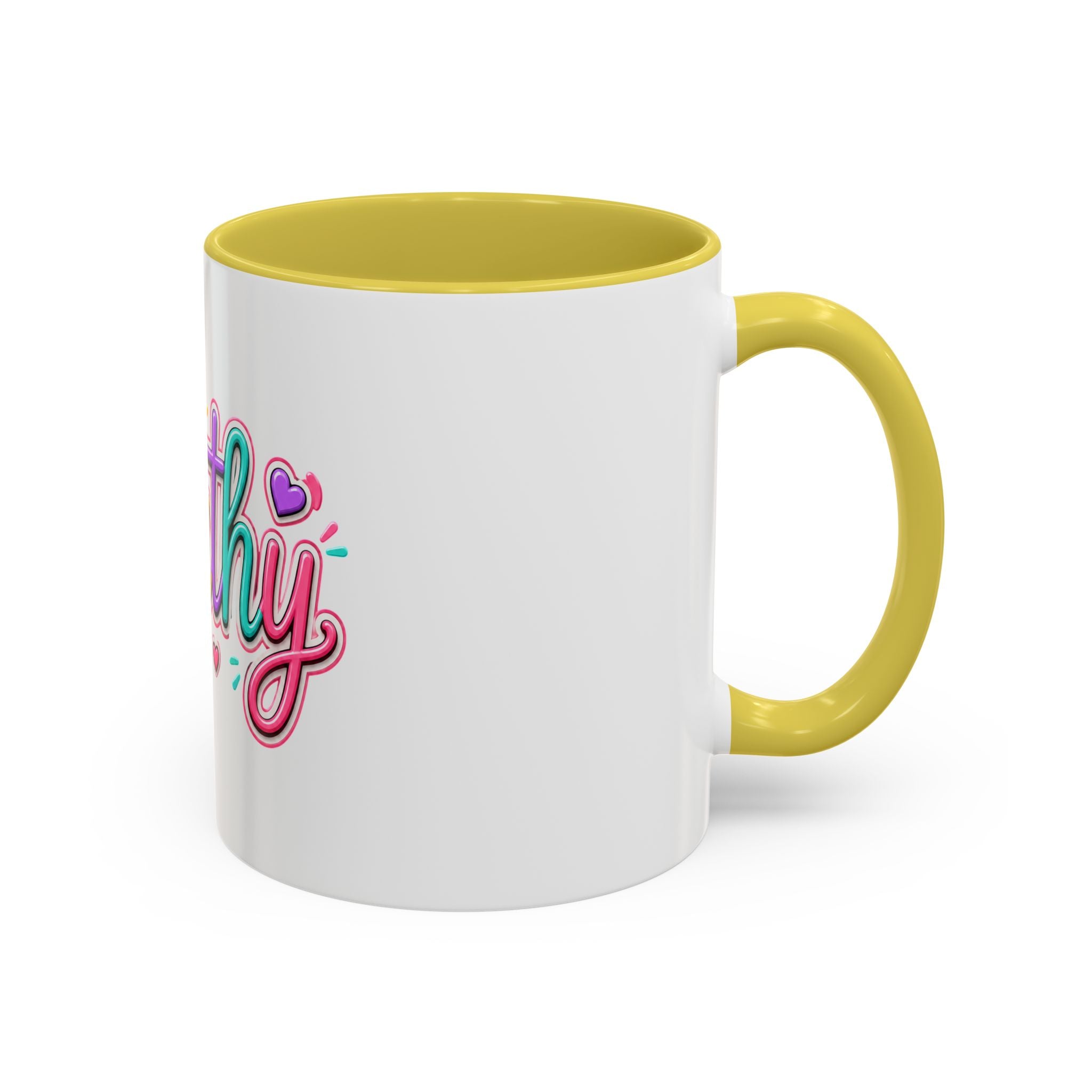 Worthy Colorful Ceramic Mug — Inspirational Heart Design (11oz & 15oz)