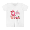 Youth Tee — "Q is for Quick Thinker" Pink Alphabet Shirt