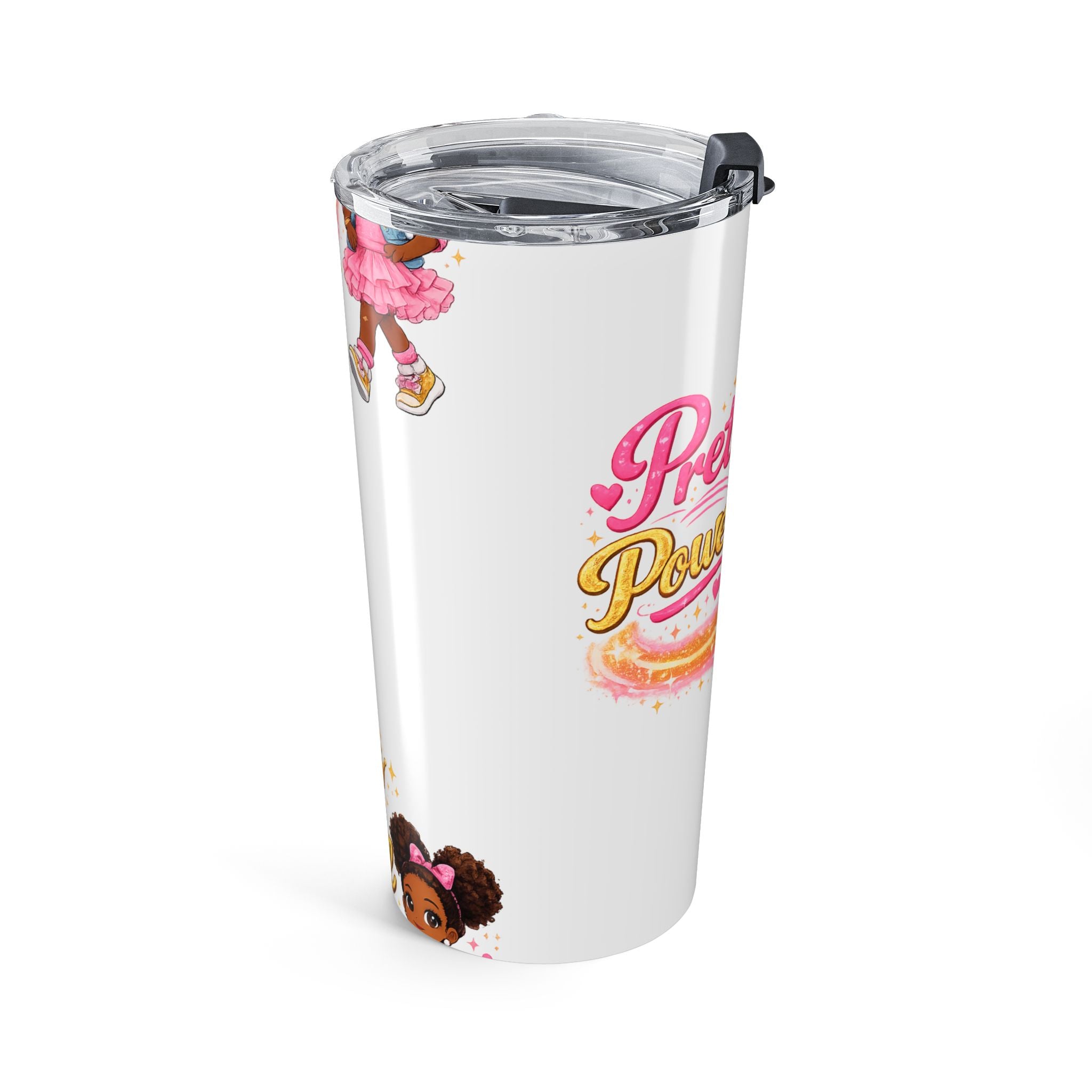 Pretty Powerful 20oz Tumbler – Cute Empowerment Drinkware for Girls