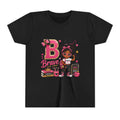 Youth Tee — "B is for Brave" Pink Empowerment Kids Shirt