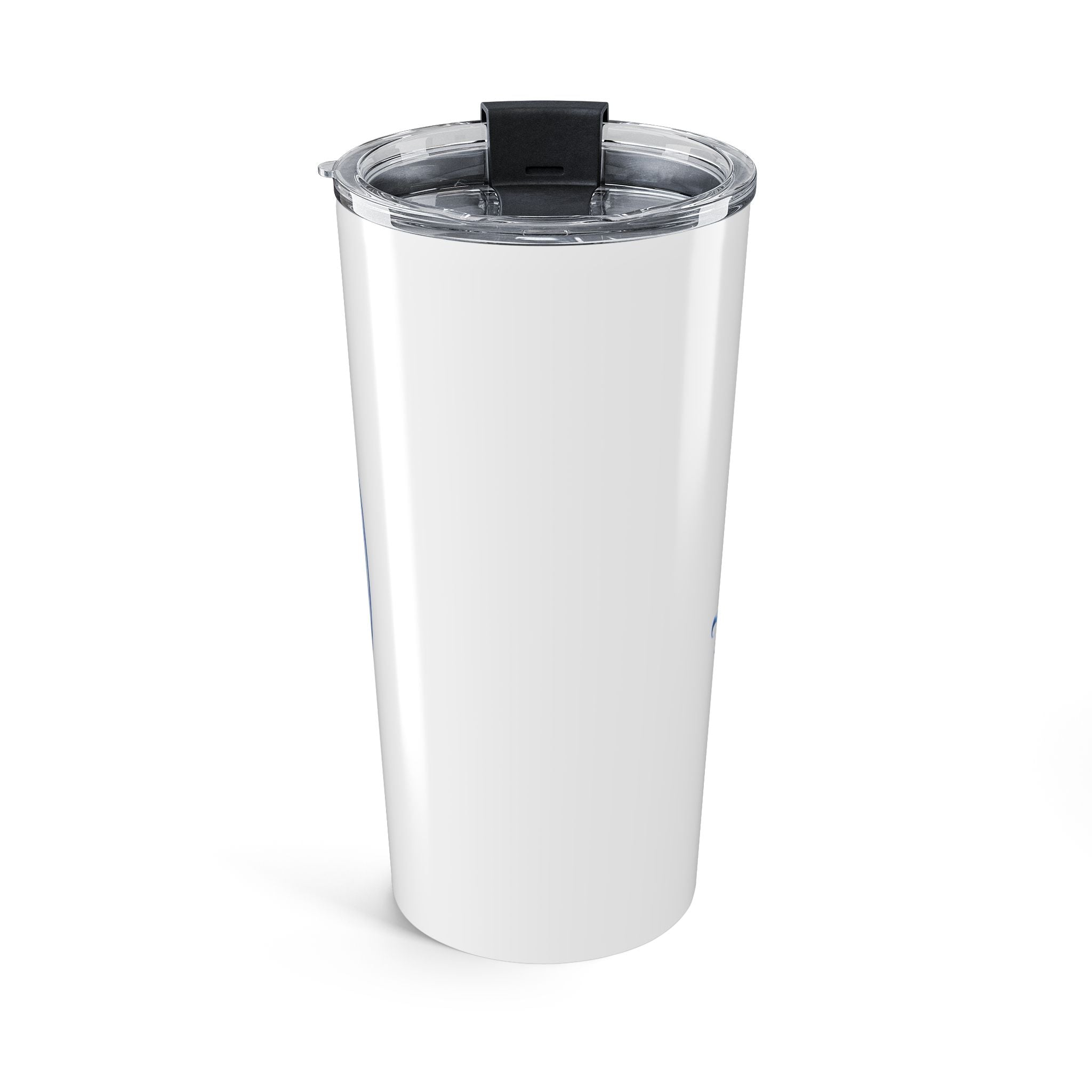 Monogrammed Blue Floral 20oz Tumbler — Personalized Initial M Travel Cup