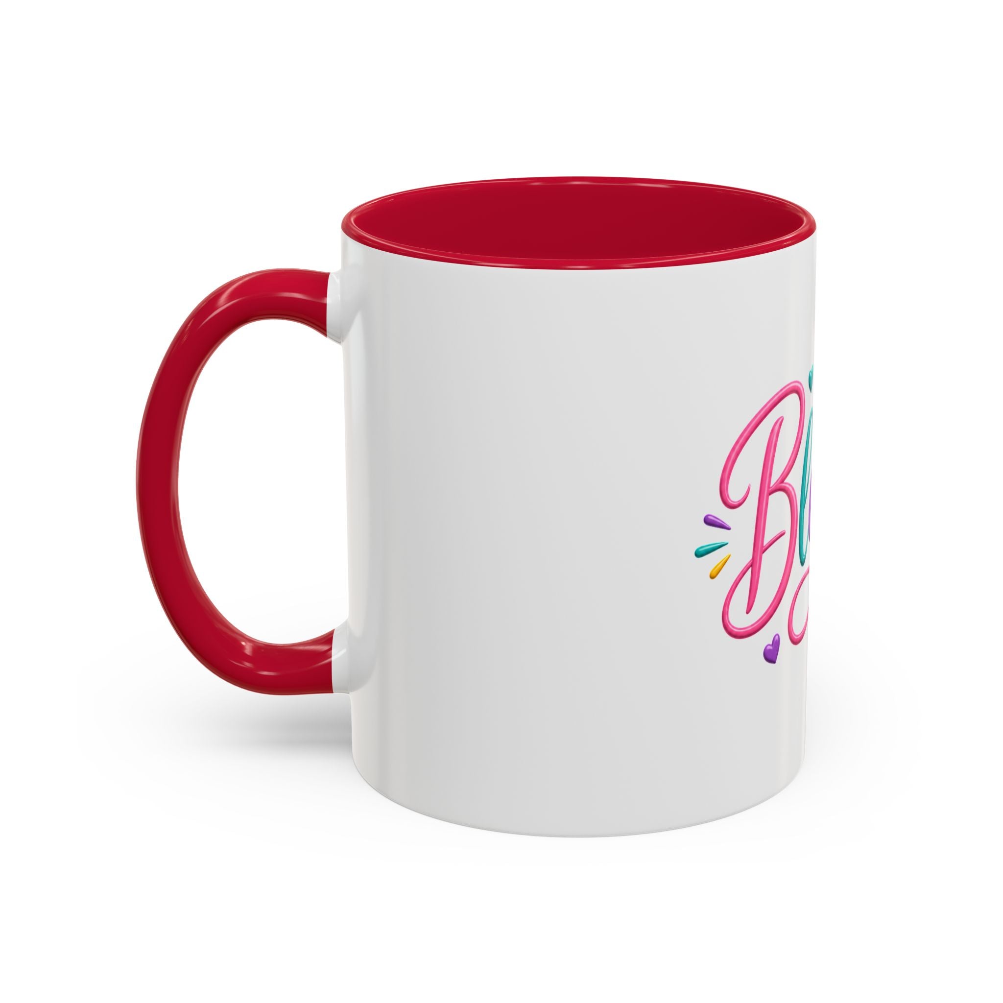 Blessed Colorful Mug (11oz & 15oz) — Rainbow Hearts Coffee Cup