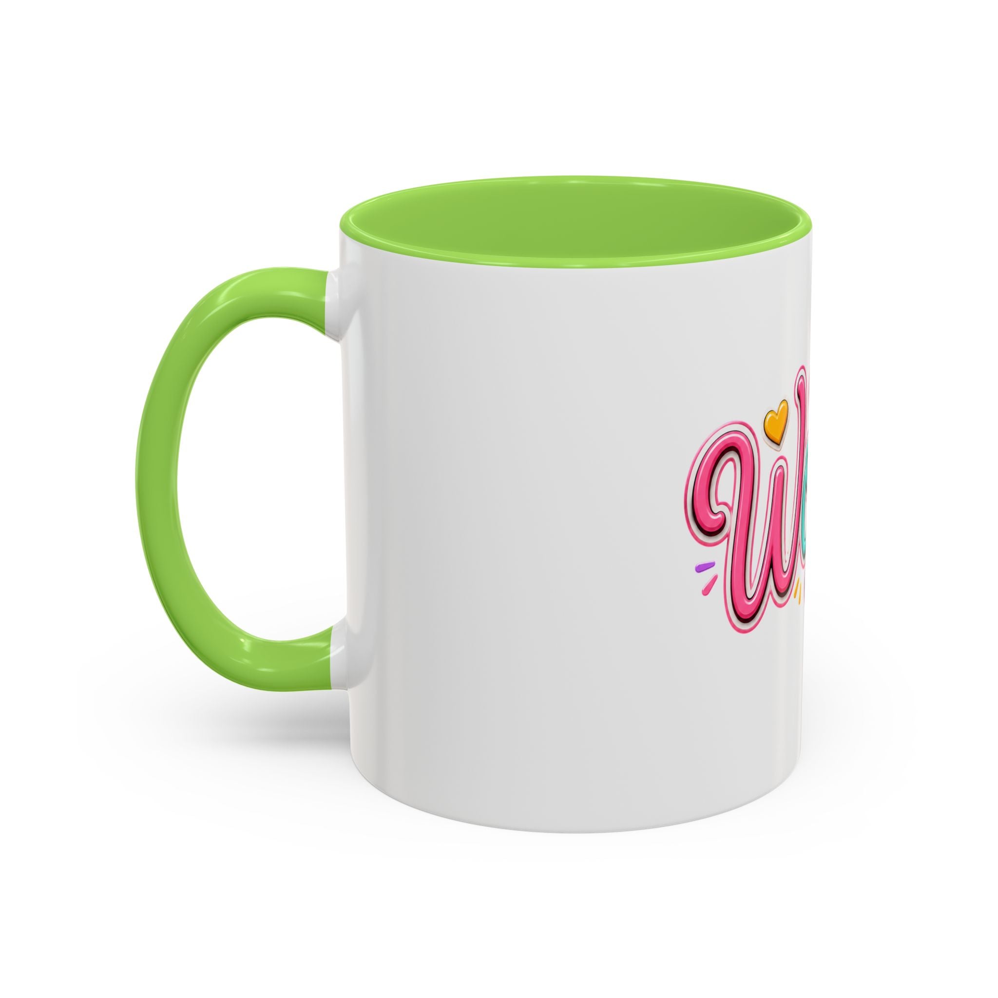 Worthy Colorful Ceramic Mug — Inspirational Heart Design (11oz & 15oz)