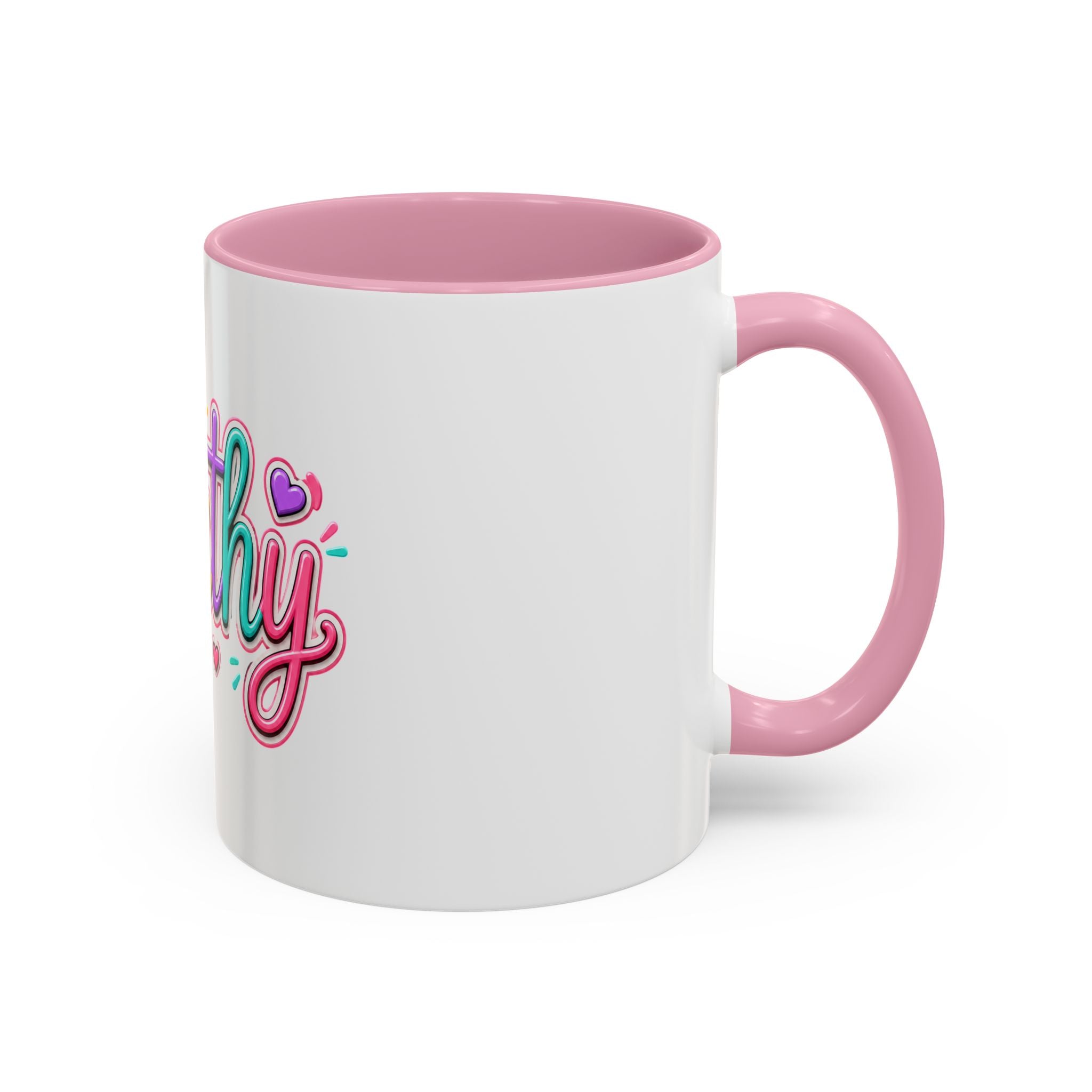 Worthy Colorful Ceramic Mug — Inspirational Heart Design (11oz & 15oz)
