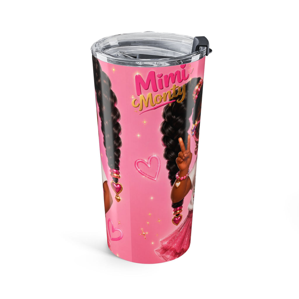 20oz Pink Mimi Mommy Tumbler — Cute Girl Graphic Insulated Travel Cup